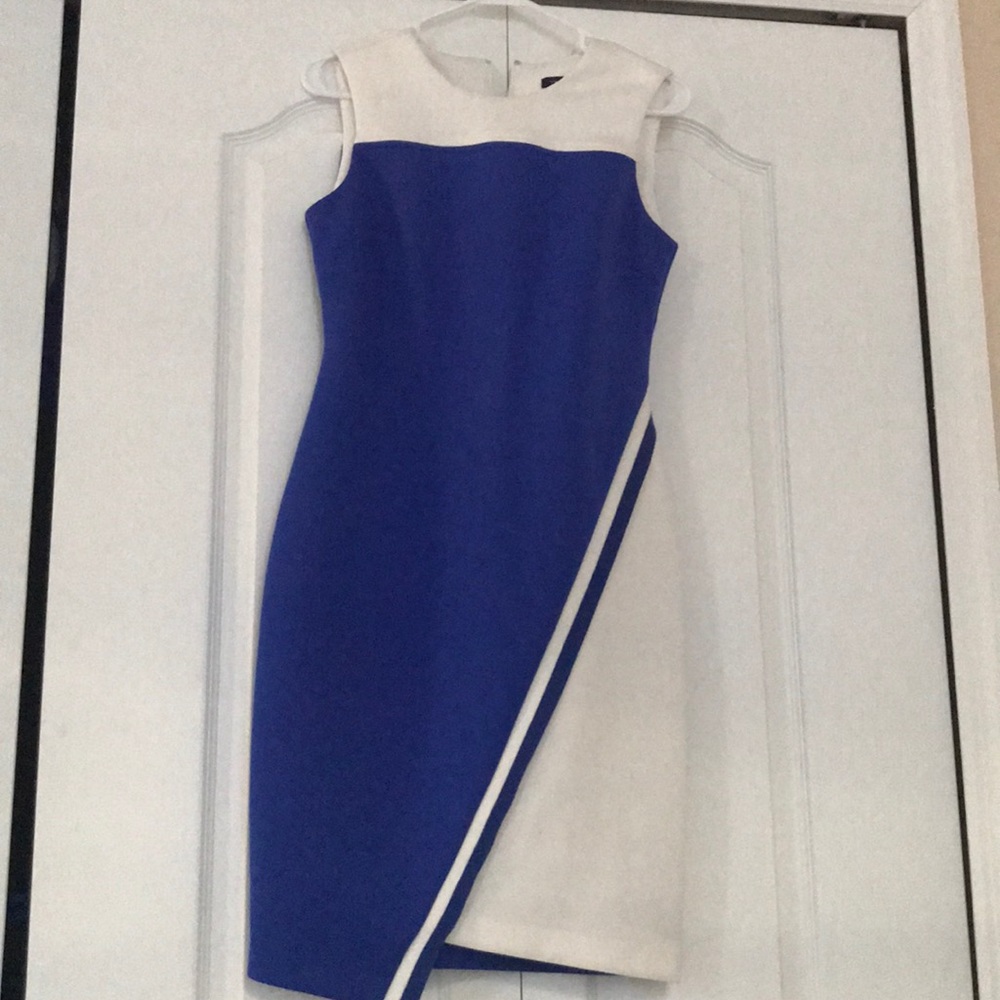 Royal Blue and white dress
